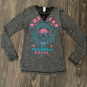 American fighter long sleeve top size M